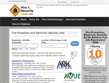 Tablet Screenshot of fireandsecurityjobs.net